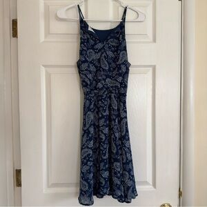 Blue Rain Navy Paisley Dress